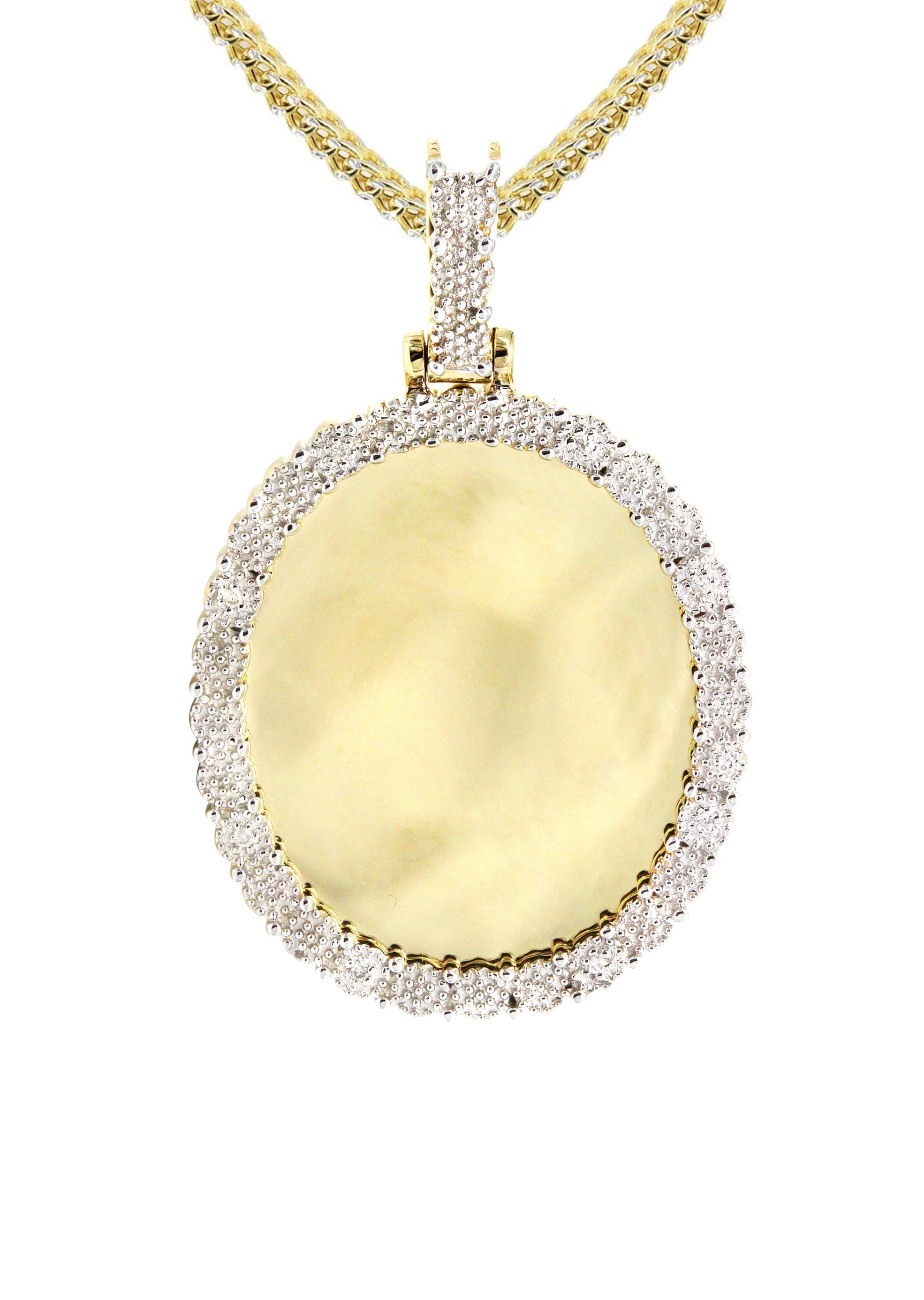 Oval 10k Gold Memory Pendant 10K Yellow Gold Memory Pendant With