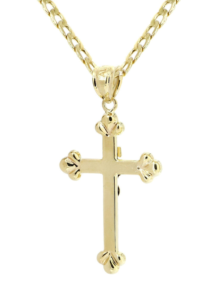 10K Gold Crucifix / Cross Necklace For Men | 5 Grams – FrostNYC