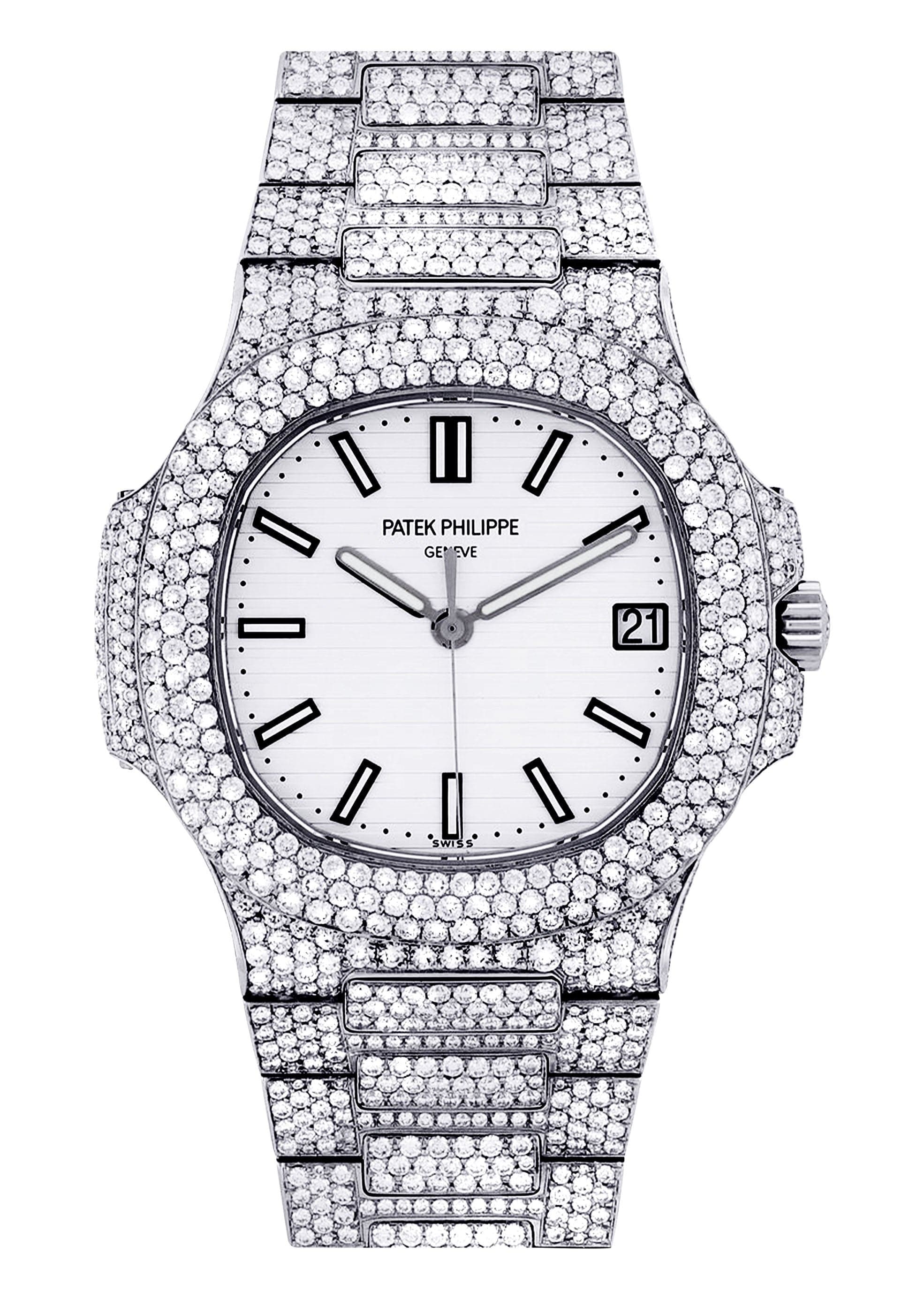 Diamond Patek Philippe Nautilus Stainless Steel - Main Image