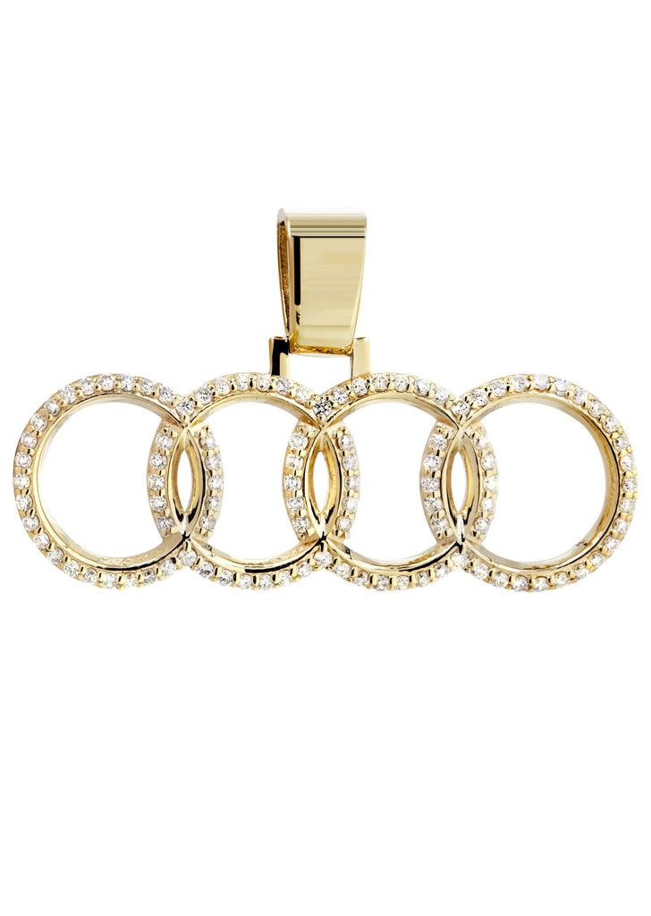 Four Rings Diamond Pendant | 2.20 Carats | Yellow Gold | 10 Grams MEN'S PENDANTS FROST NYC 