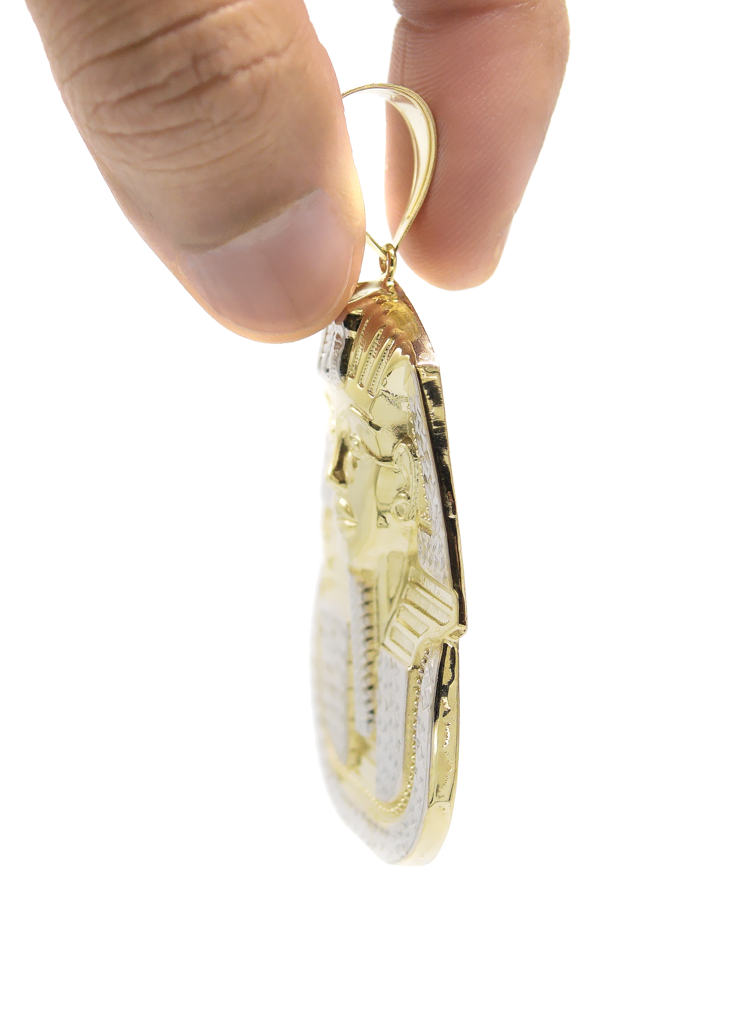 10K Yellow Gold Pharaoh Pendant Customizable Size