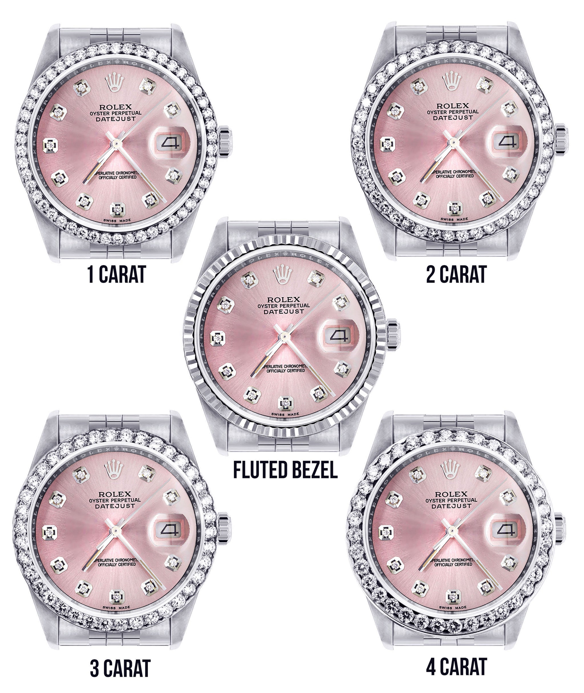 Womens Rolex Datejust Watch 16200 | 36Mm | Pink Dial | Jubilee Band