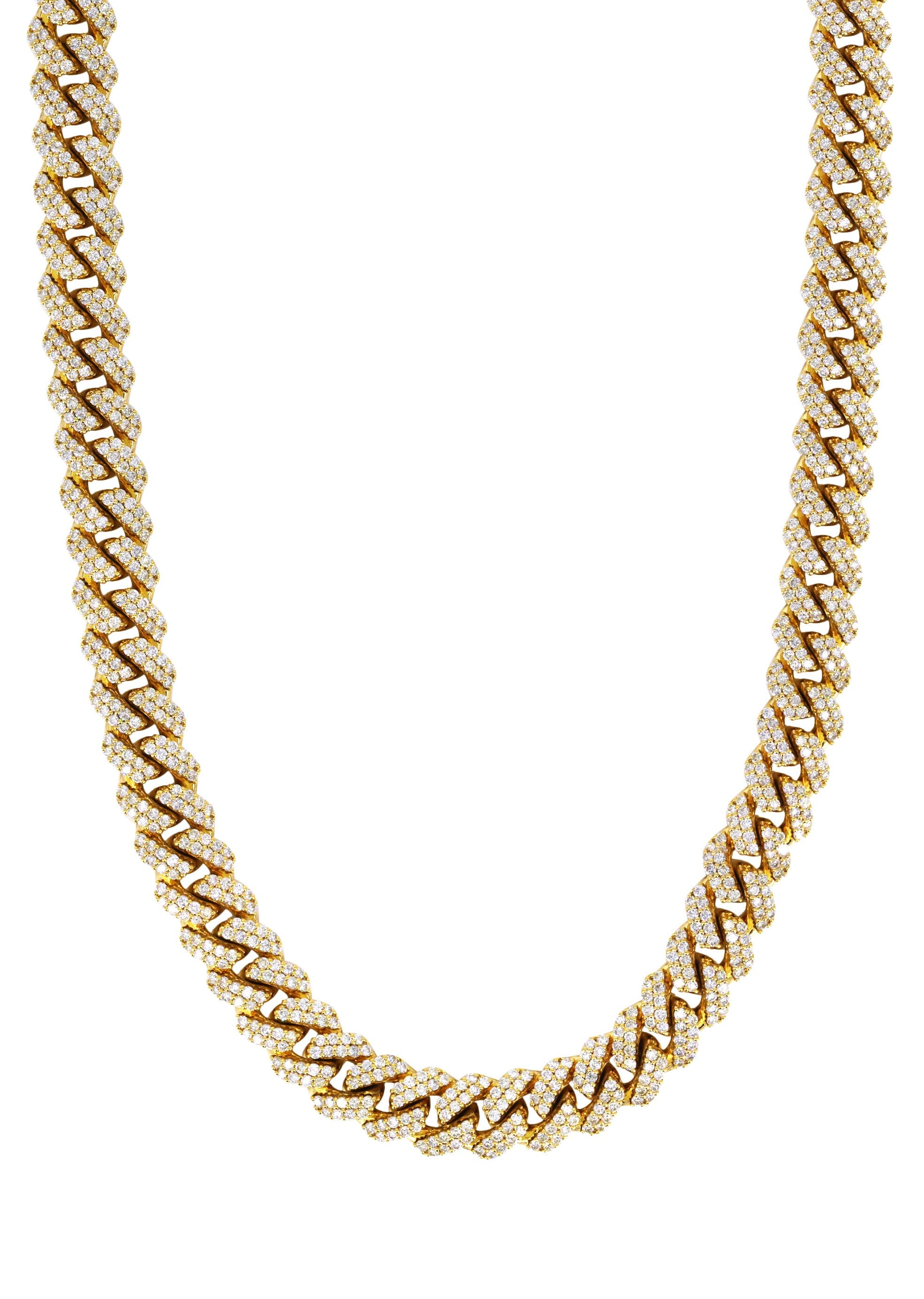 12pc Men's Miami Cuban Link Chain Lot – 14k Gold Plated Brass, 5mm, 20-30 Inch, Wholesale