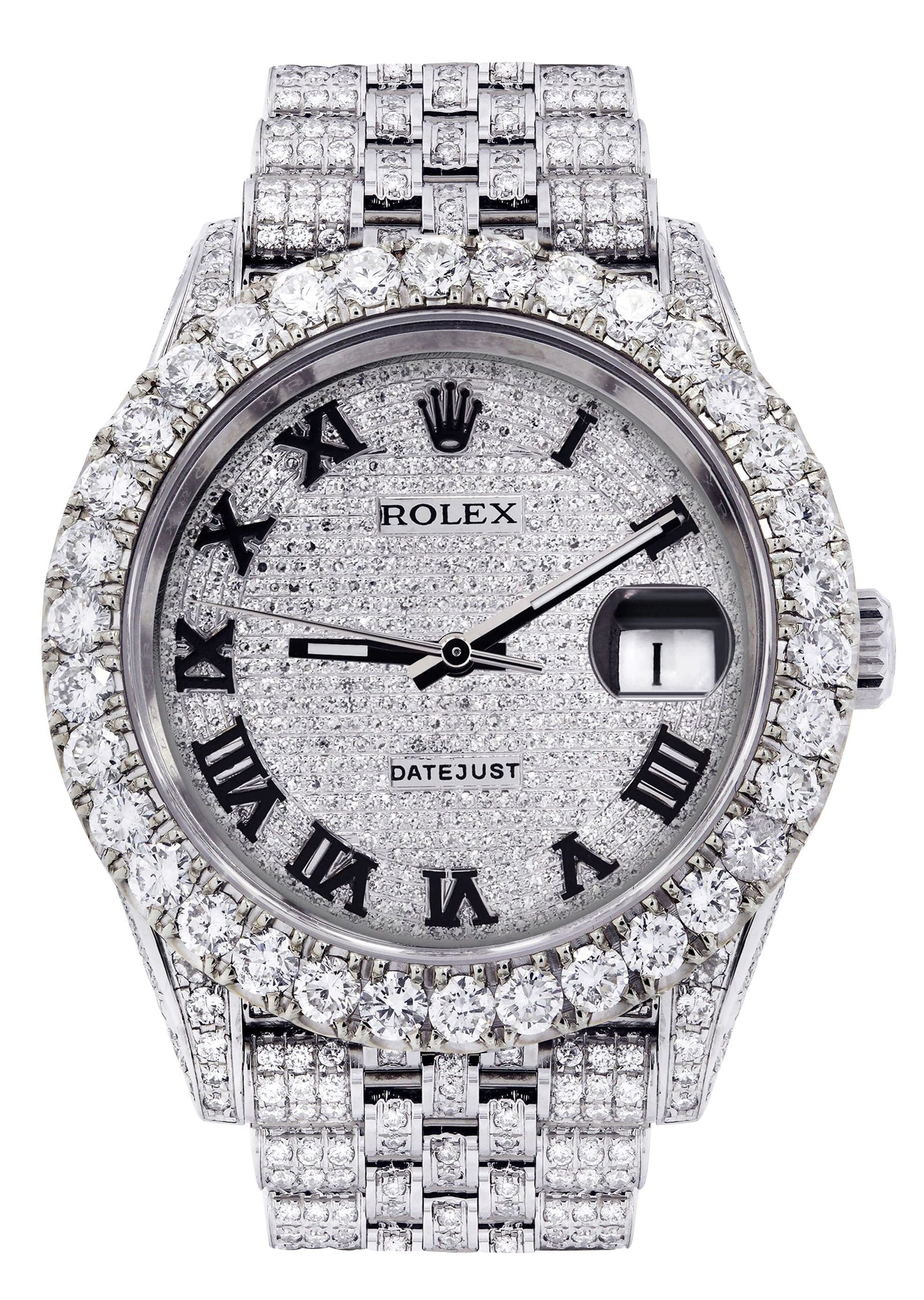 Diamond Iced Out Rolex Datejust 41 25 Carats Of Diamonds Custom Fu