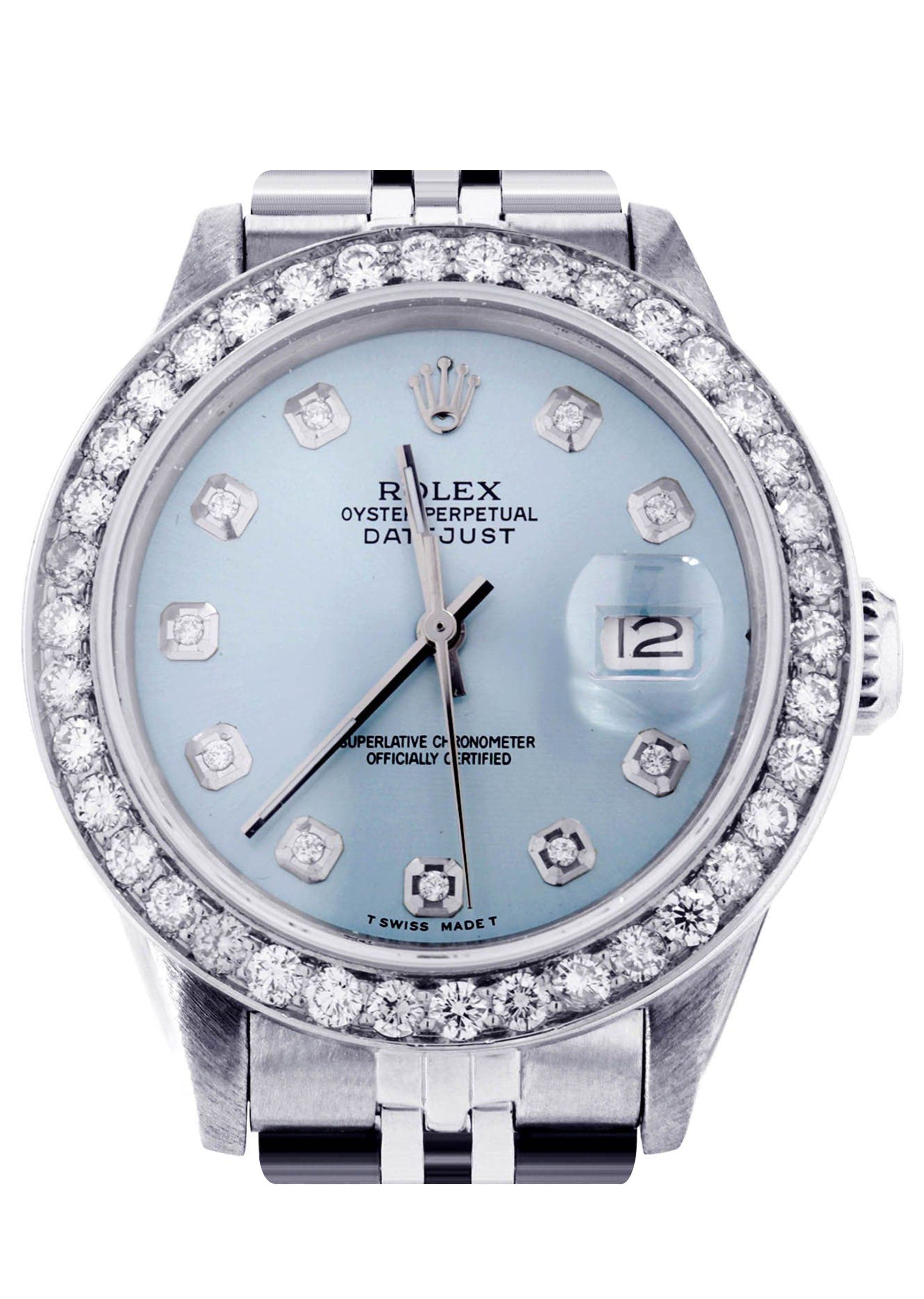 Australian Diamond-Encrusted Lab Celebrity 75 For One Watch Diamond Iced Out Rolex Datejust 41 | 25 Carats Of Diamonds  main image 2