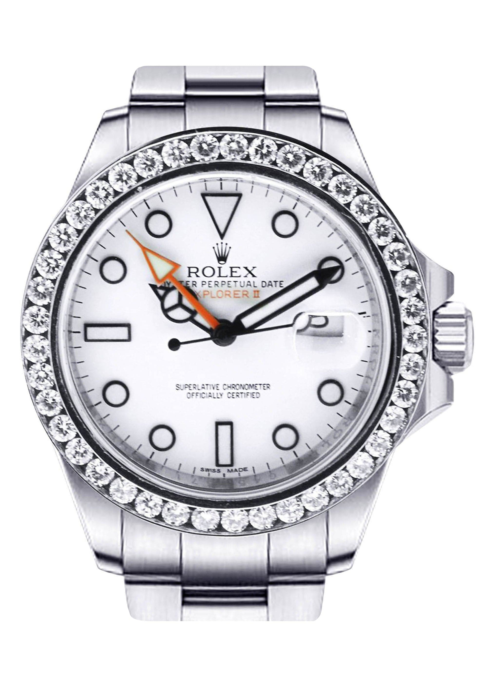 Diamond Rolex Explorer Stainless Steel 42 Mm - Main Image