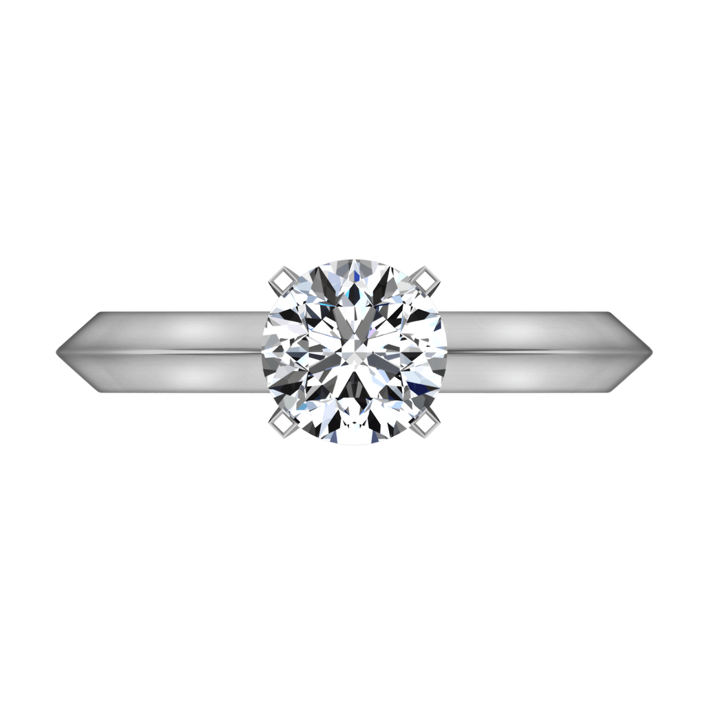 Round Diamond Solitaire Engagement Ring Knife Edge Round Diamond Diamond 14K White Gold engagement rings imaginediamonds 
