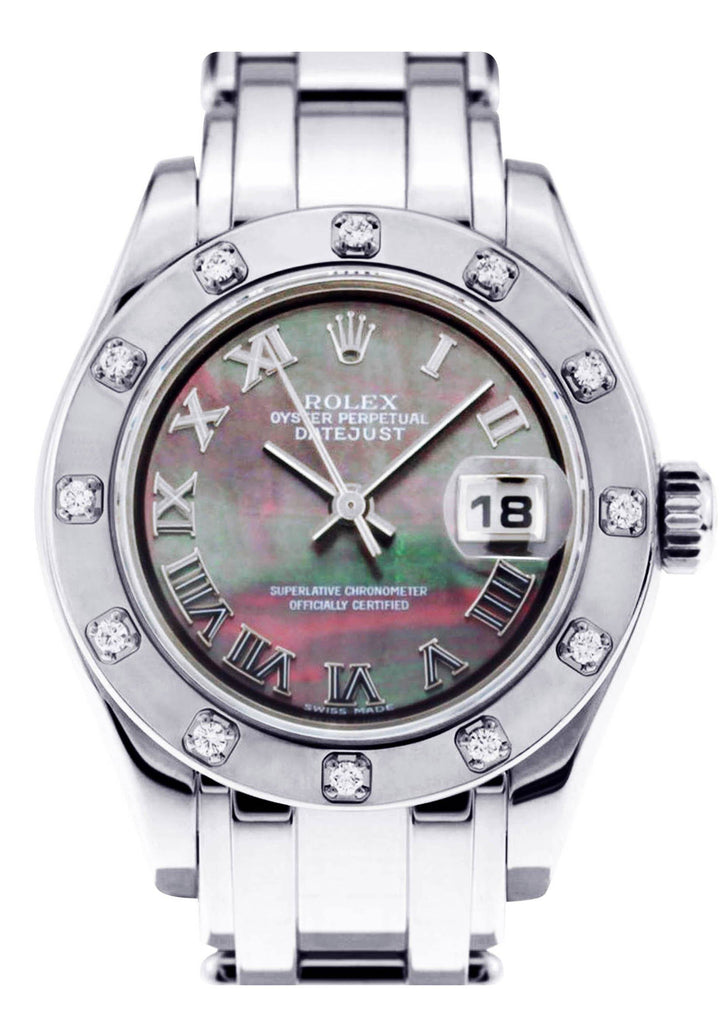 Rolex Pearlmaster Watch For Women | 18K White Gold | 29 Mm Women High Watch FrostNYC 