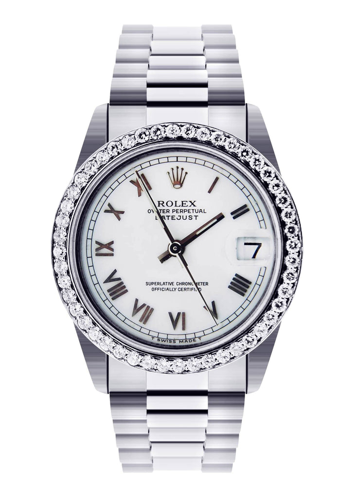 Rolex Datejust Watch For Women | 18K White Gold Women High Watch FrostNYC 