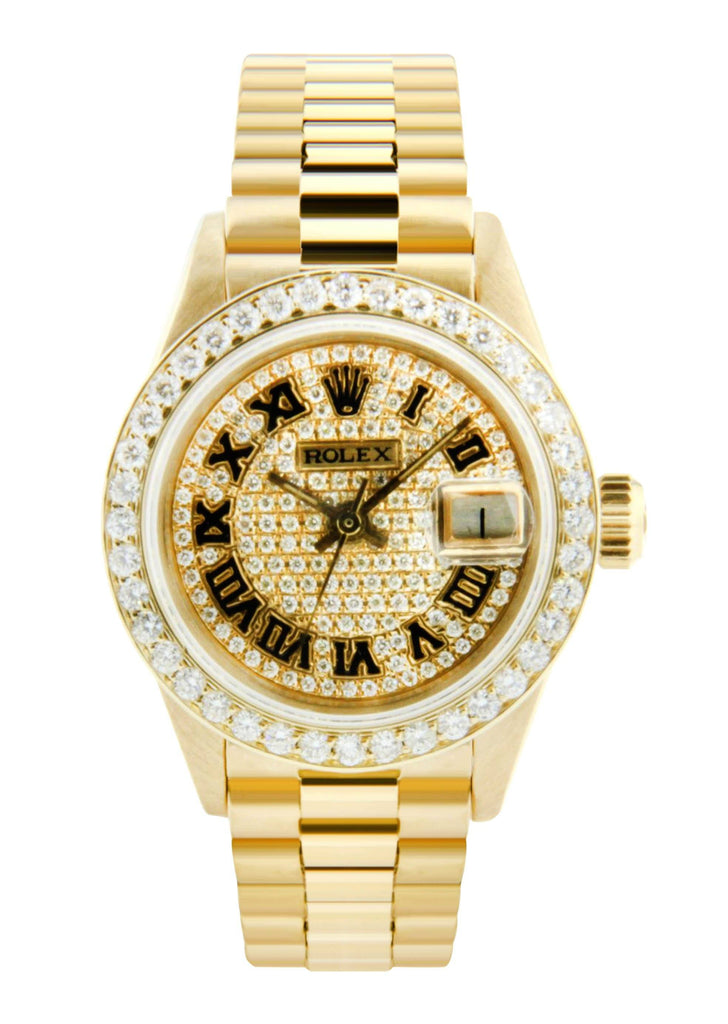 Rolex Datejust Watch For Women | Yellow Gold | 26 Mm Women High Watch FrostNYC 