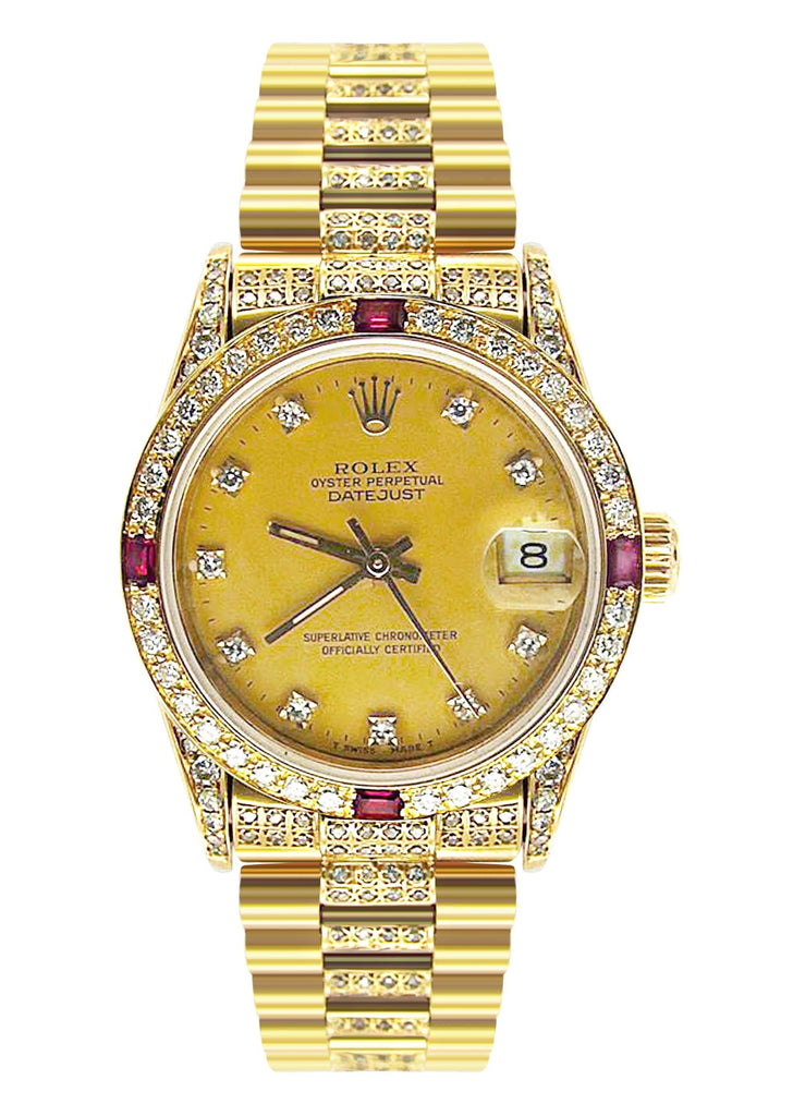 Rolex Datejust Watch For Women | Yellow Gold | 31 Mm Women High Watch FrostNYC 