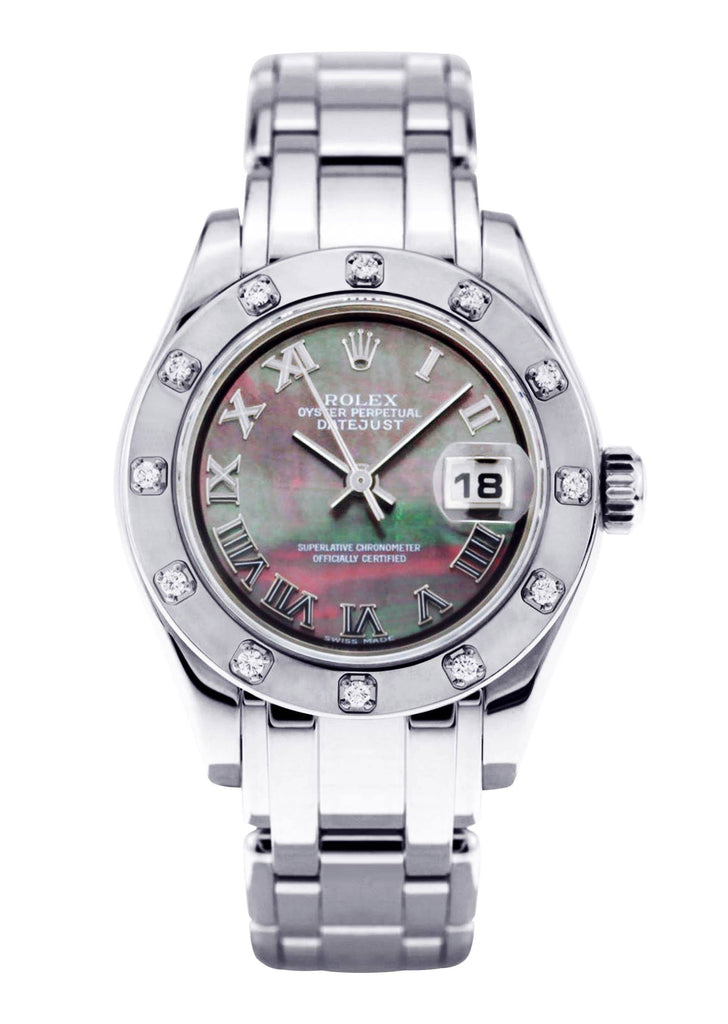 Rolex Pearlmaster Watch For Women | 18K White Gold | 29 Mm Women High Watch FrostNYC 