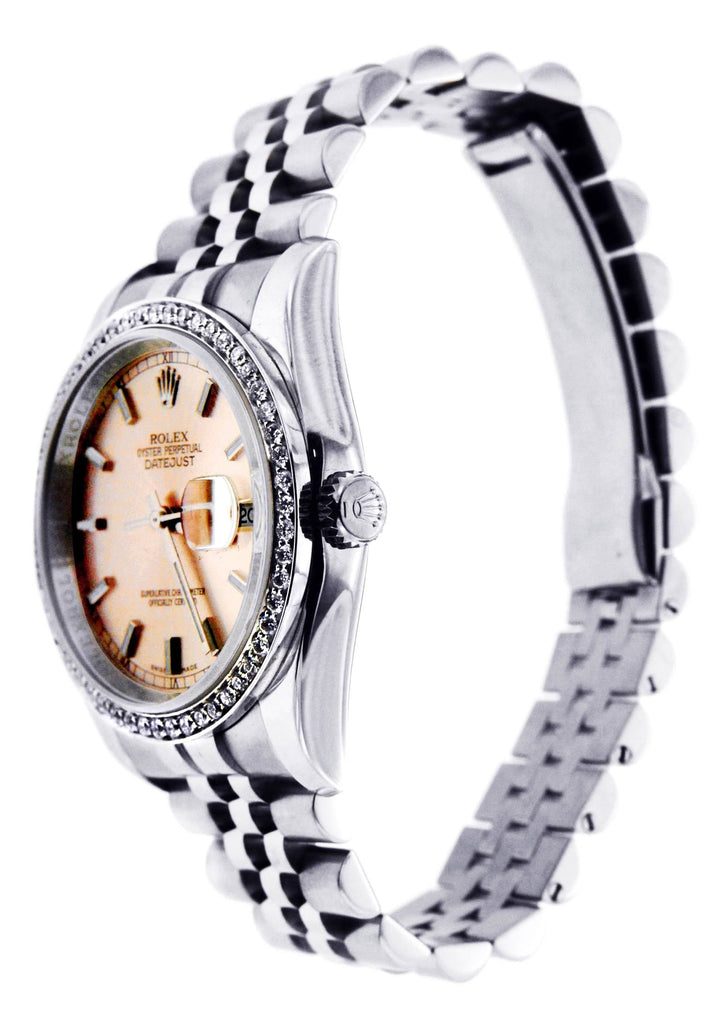Diamond Rolex Datejust | Stainless Steel | 36 Mm Mens Watch FrostNYC 