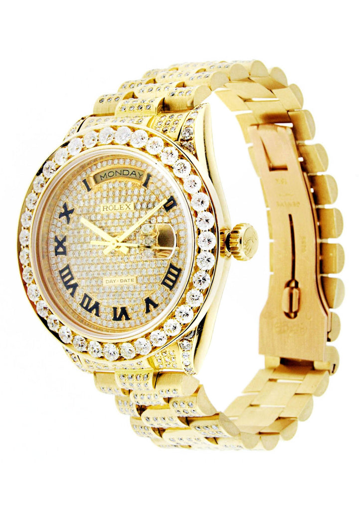 Diamond Rolex Day-Date | 18K Yellow Gold | 36 Mm Mens Watch FrostNYC 