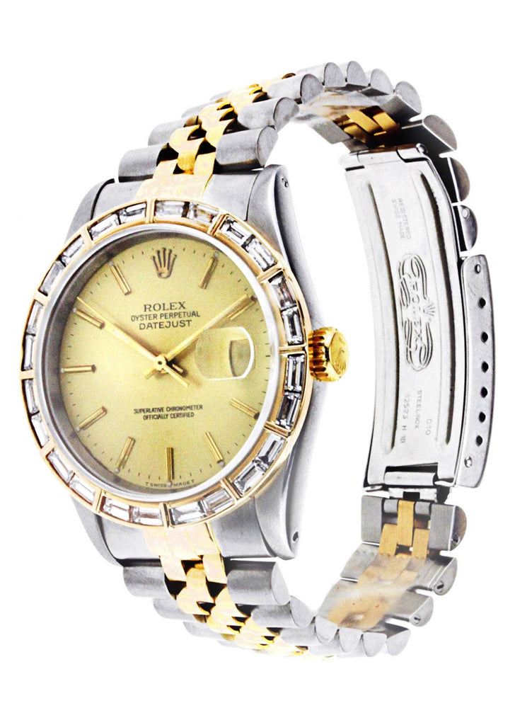 Diamond Rolex Datejust | Stainless Steel | 36 Mm Mens Watch FrostNYC 