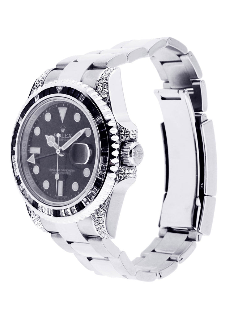 Diamond Rolex Gmt-Master 2 | Stainless Steel | 40 Mm Mens Watch FrostNYC 