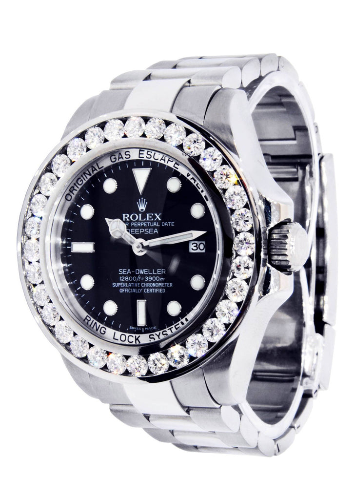 Diamond Rolex Deepsea Sea-Dweller | Stainless Steel | 44 Mm Mens Watch FrostNYC 