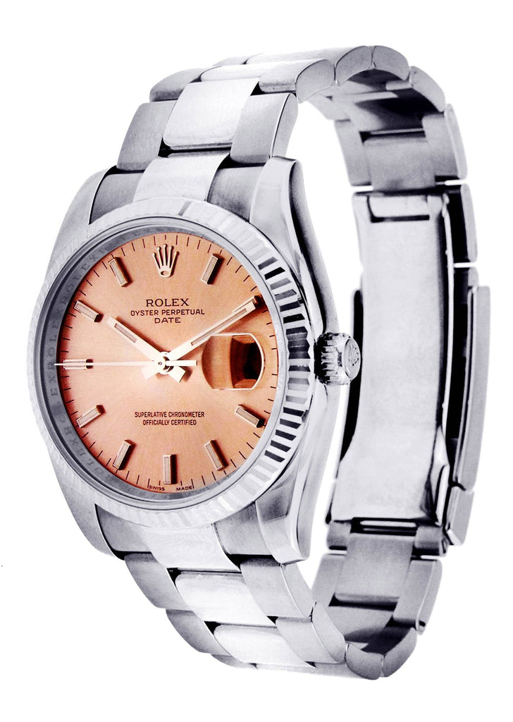 Rolex Date | Stainless Steel | 34 Mm Mens Watch FrostNYC 