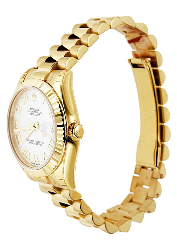 Rolex Datejust Watch For Women | 18K Yellow Gold | 31 Mm Women High Watch FrostNYC 