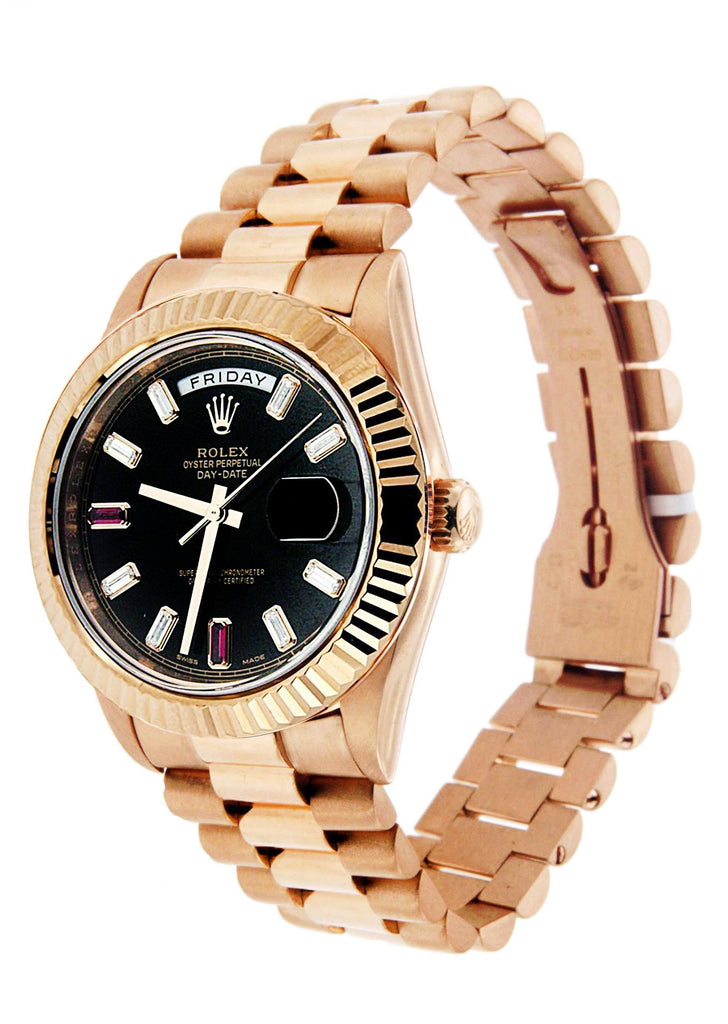 Rolex Day-Date 2 | 18K Rose Gold Mens Watch FrostNYC 