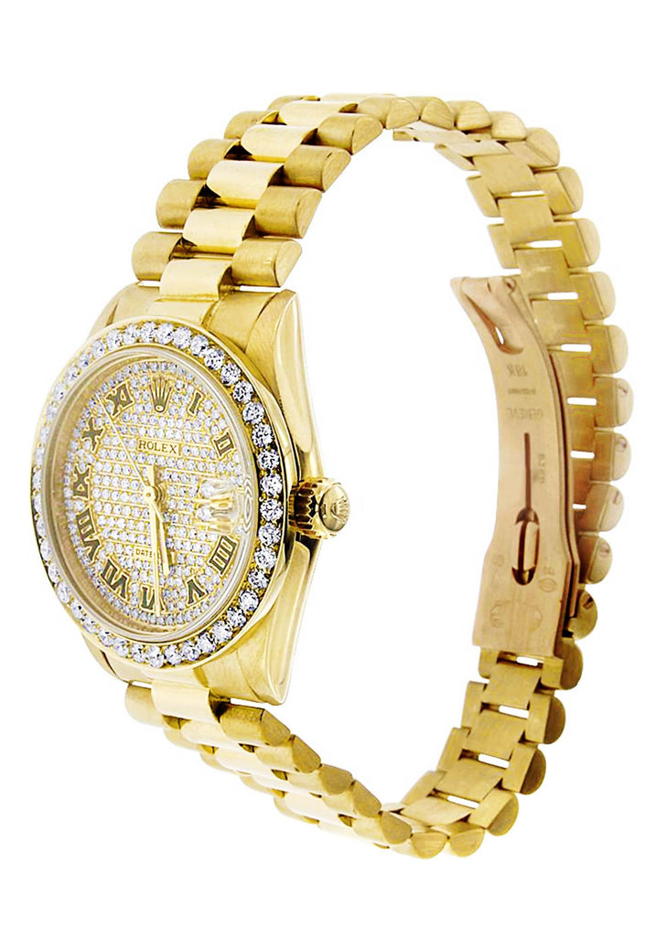 Rolex Datejust Watch For Women | Yellow Gold | 31 Mm Women High Watch FrostNYC 