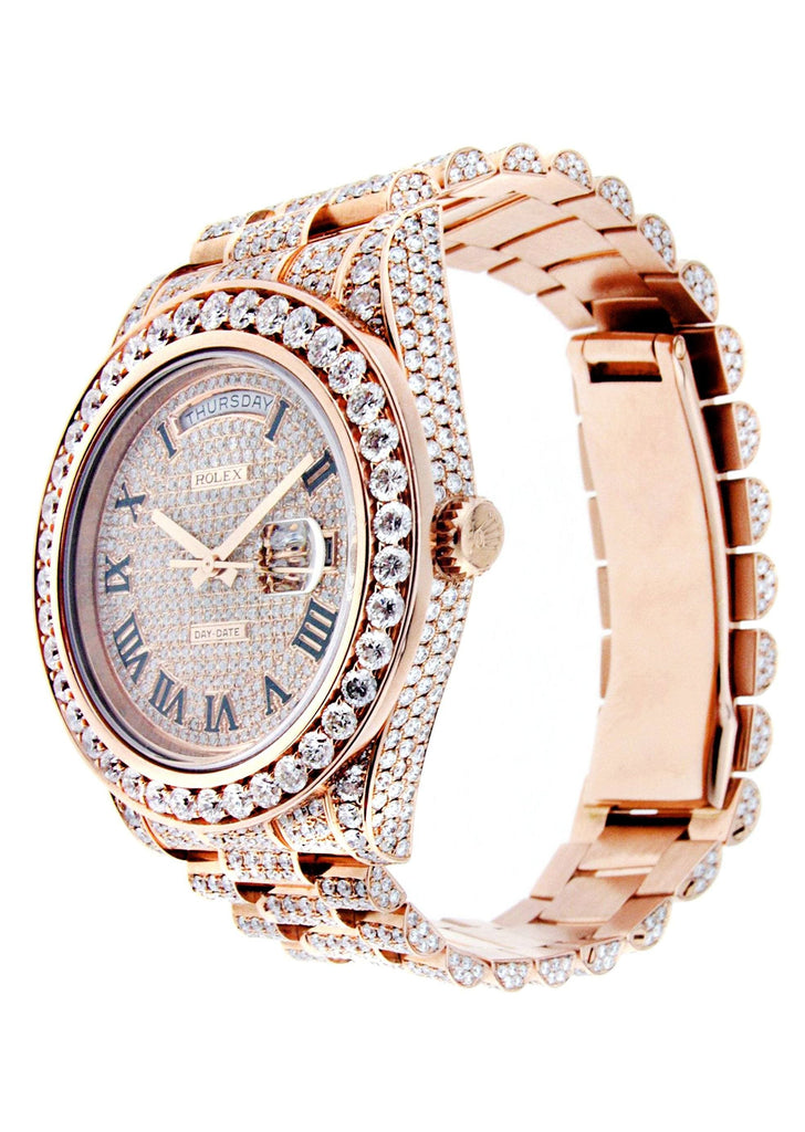 Diamond Rolex Day-Date 2 | 18K Pink Gold | 41 Mm Mens Watch FrostNYC 
