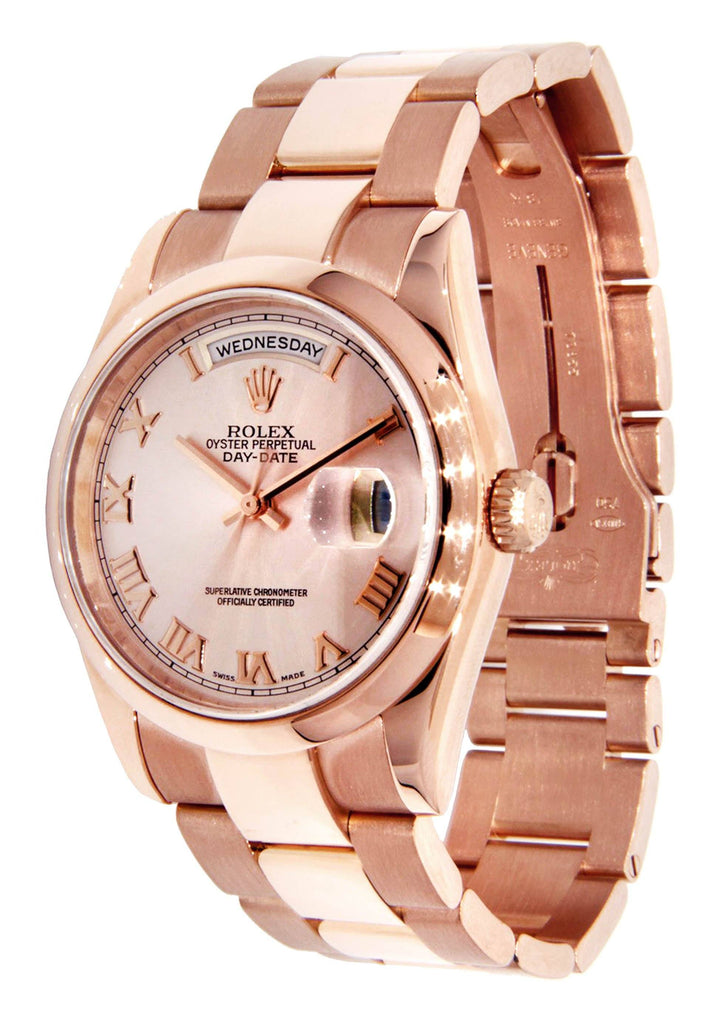 Rolex Day-Date | 18K Pink Gold | 36 Mm Mens Watch FrostNYC 