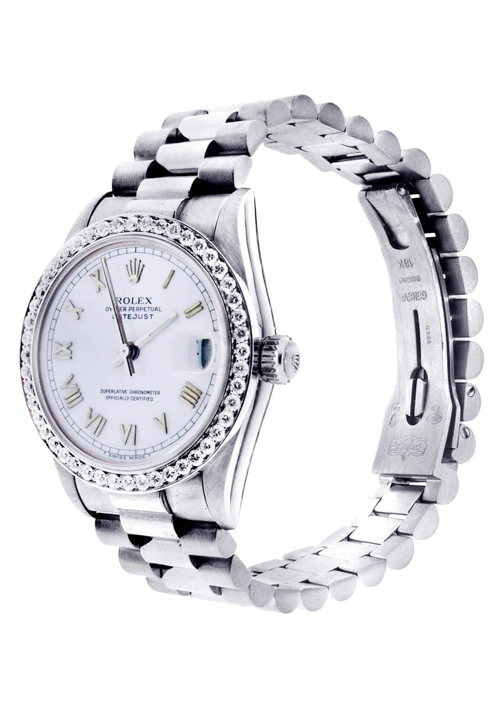 Rolex Datejust Watch For Women | 18K White Gold Women High Watch FrostNYC 