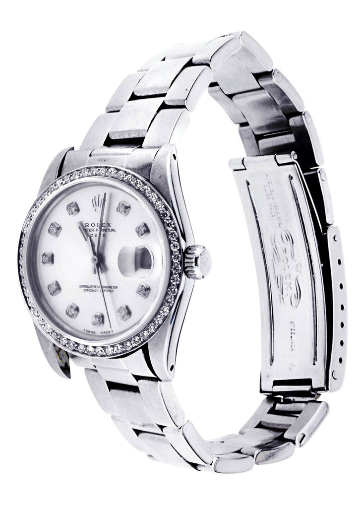 Diamond Rolex Datejust | Stainless Steel | 36 Mm Mens Watch FrostNYC 