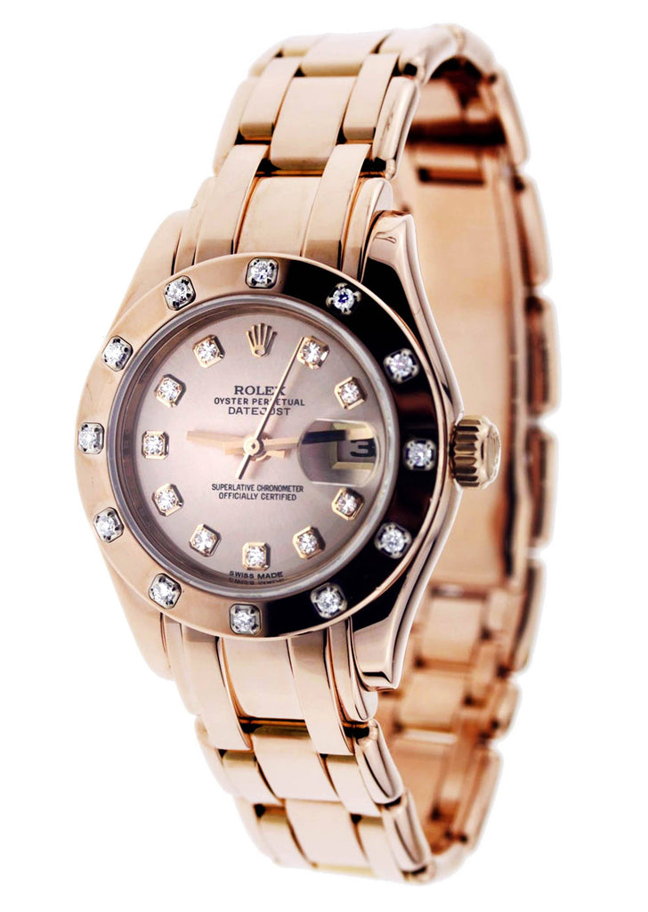 Rolex Pearlmaster Watch For Women | 18K Pink Gold | 34 Mm Women High Watch FrostNYC 