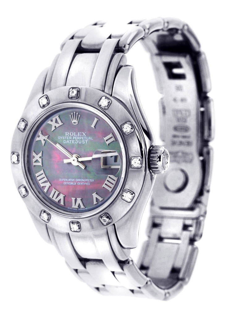 Rolex Pearlmaster Watch For Women | 18K White Gold | 29 Mm Women High Watch FrostNYC 