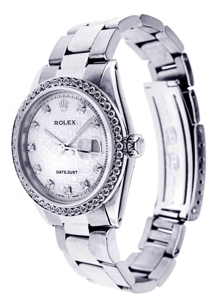 Diamond Rolex Datejust | Stainless Steel | 36 Mm Mens Watch FrostNYC 