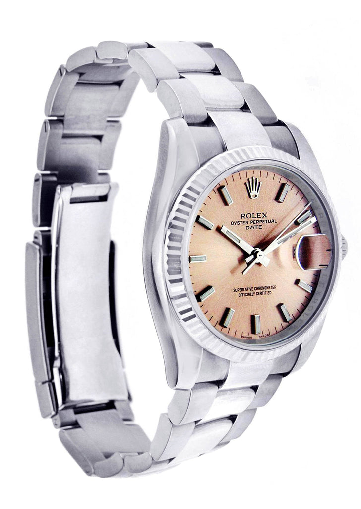 Rolex Date | Stainless Steel | 34 Mm Mens Watch FrostNYC 