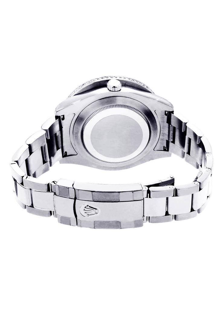 Diamond Rolex Datejust 2 | Stainless Steel | Custom Blue Diamond Roman Numeral Dial | 41 MM Mens Watch FrostNYC 
