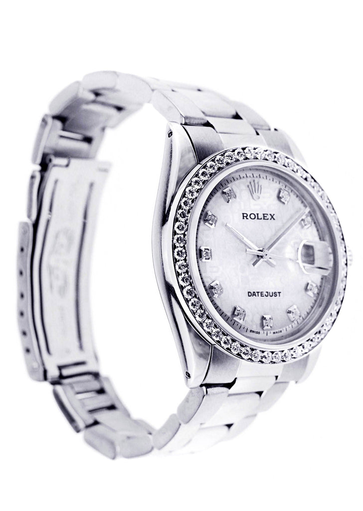 Diamond Rolex Datejust | Stainless Steel | 36 Mm Mens Watch FrostNYC 