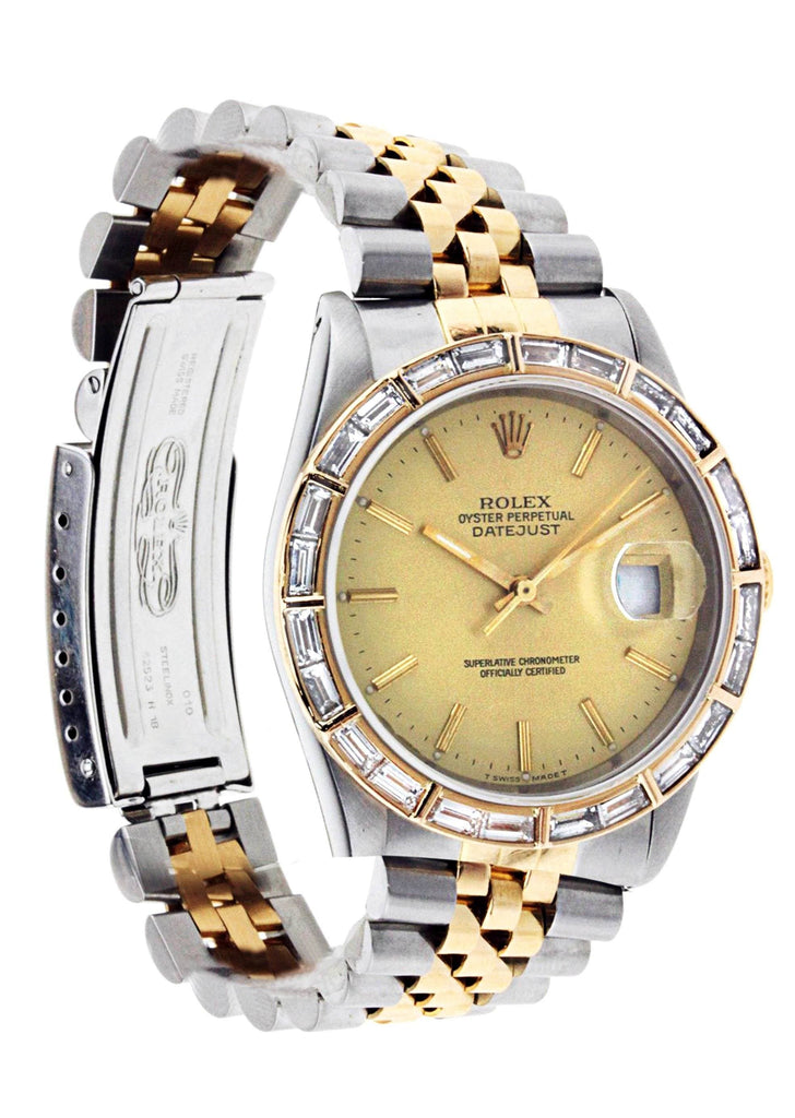 Diamond Rolex Datejust | Stainless Steel | 36 Mm Mens Watch FrostNYC 