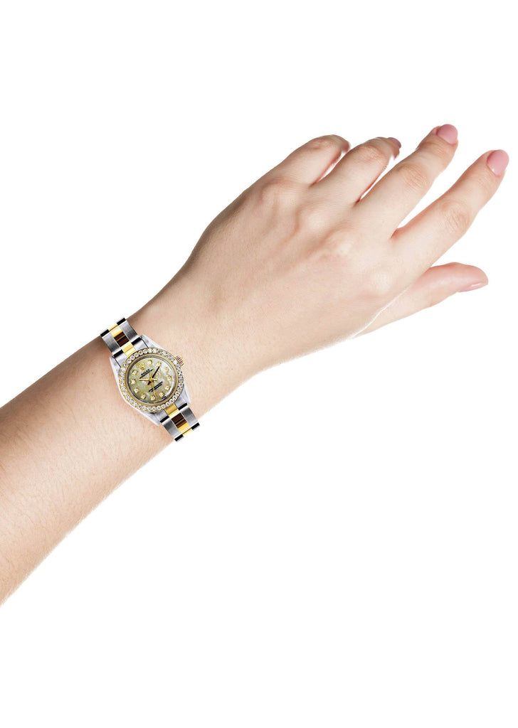 Rolex Oyster Perpetual Watch For Women | Two Tone | 26 Mm Women High Watch FrostNYC 