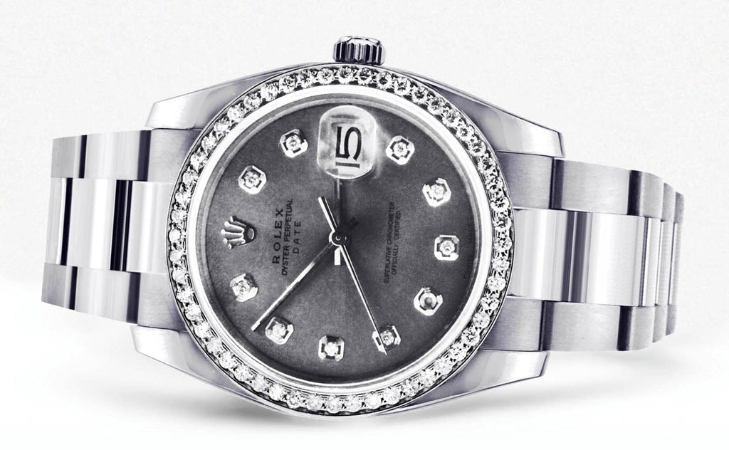 Diamond Rolex Date | Stainless Steel Mens Watch FrostNYC 