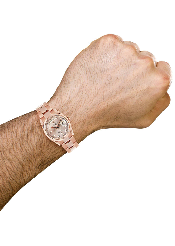 Rolex Day-Date | 18K Pink Gold | 36 Mm Mens Watch FrostNYC 