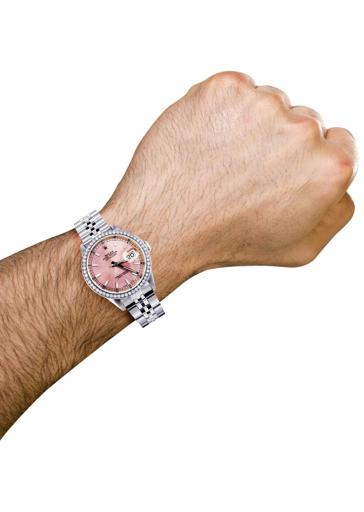 Diamond Rolex Datejust | Stainless Steel | 36 Mm Mens Watch FrostNYC 