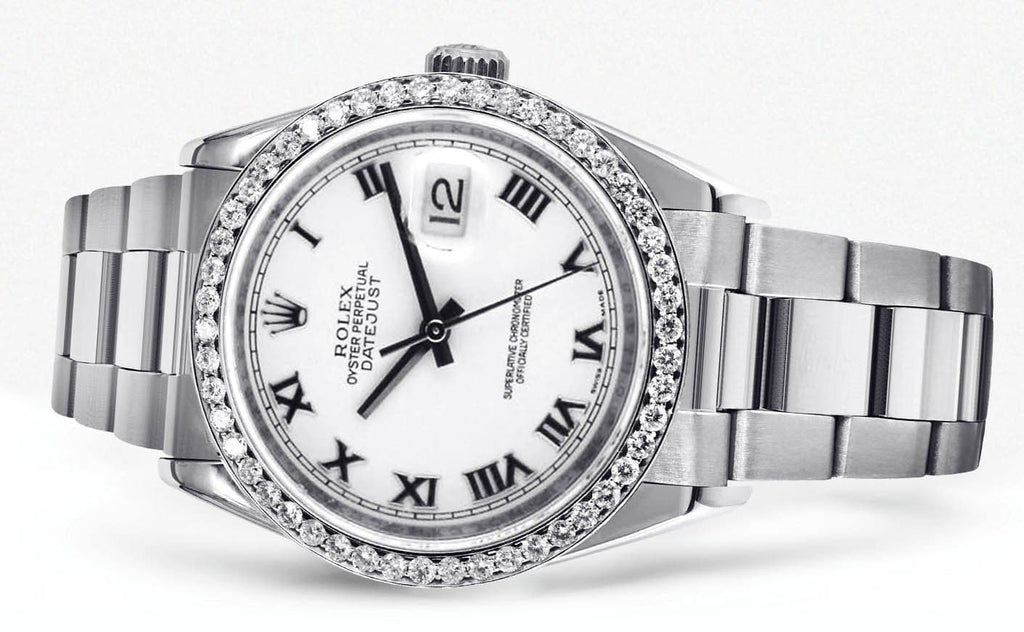 Diamond Rolex Datejust | Stainless Steel | 36 Mm Mens Watch FrostNYC 