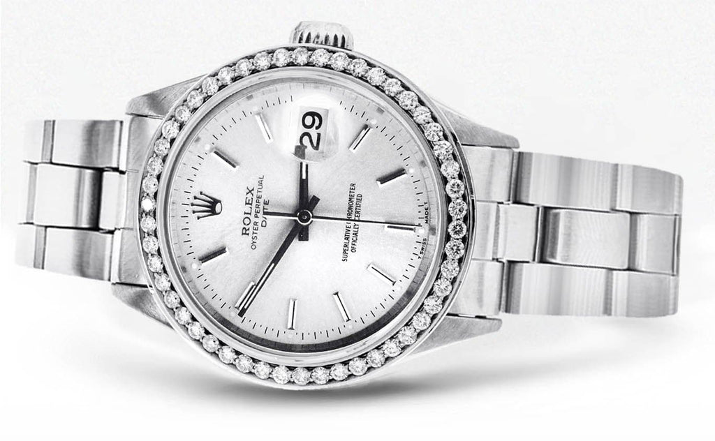 Rolex Date | Stainless Steel | 34 Mm Mens Watch FrostNYC 