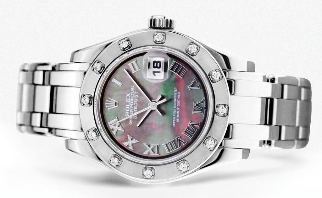 Rolex Pearlmaster Watch For Women | 18K White Gold | 29 Mm Women High Watch FrostNYC 