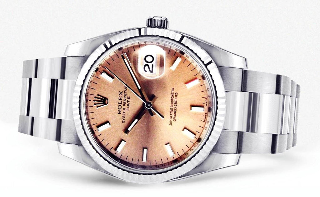 Rolex Date | Stainless Steel | 34 Mm Mens Watch FrostNYC 