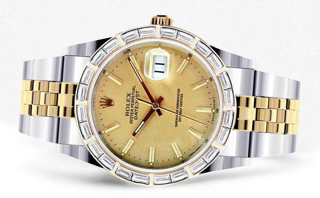 Diamond Rolex Datejust | Stainless Steel | 36 Mm Mens Watch FrostNYC 