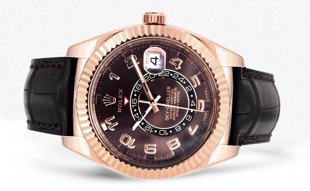 Rolex Sky Dweller | 18K Rose Gold | 42 Mm Mens Watch FrostNYC 