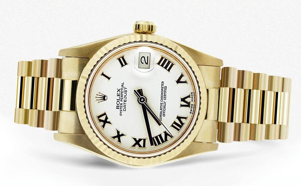 Rolex Datejust Watch For Women | 18K Yellow Gold | 31 Mm Women High Watch FrostNYC 