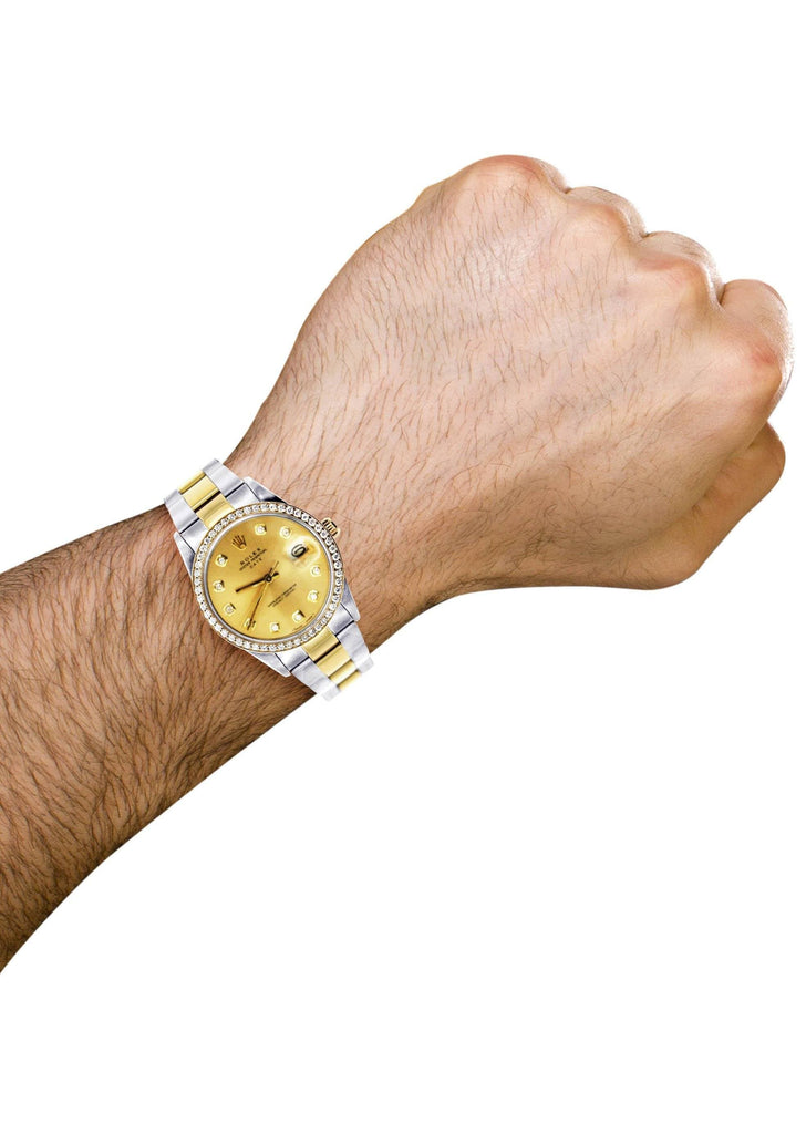 Diamond Rolex Date | Stainless Steel Mens Watch FrostNYC 