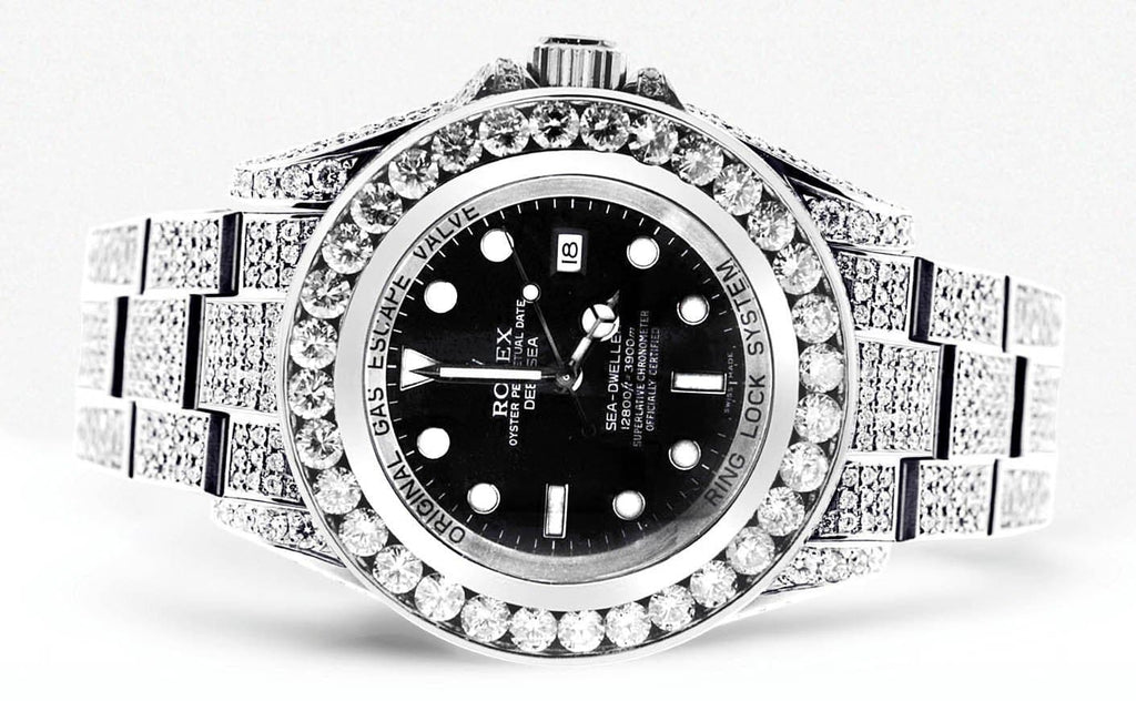 Diamond Rolex Deepsea Sea-Dweller | Stainless Steel Mens Watch FrostNYC 