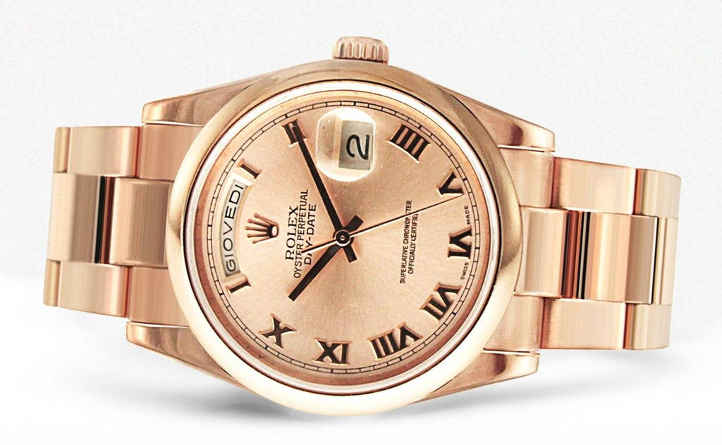 Rolex Day-Date | 18K Pink Gold | 36 Mm Mens Watch FrostNYC 